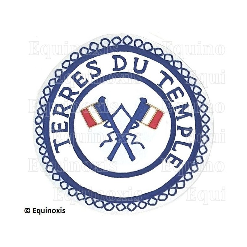 Badge / Macaron GLNF – Petite tenue provinciale – Passé Grand Porte-Etendard – Terres du Temple – Brodé main
